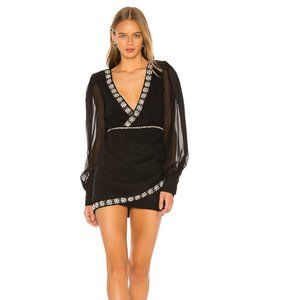 NWT NBD Nymphelia Mini Dress Black Silver